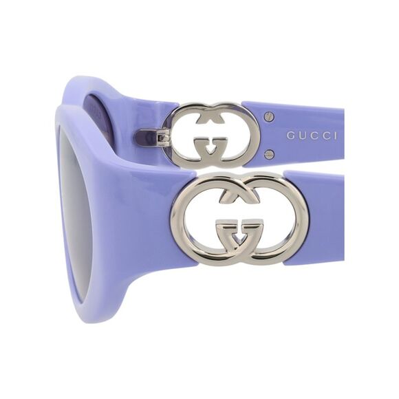 Gucci Round-Frame Injection Sunglasses Purple Womens - Picture 4 of 6